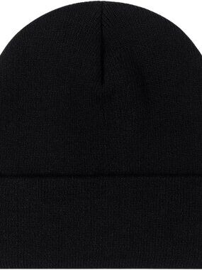 Unisex Black Warm Thick Knitted Cuffed Beanie Winter Pull-on Classic Skull Cap